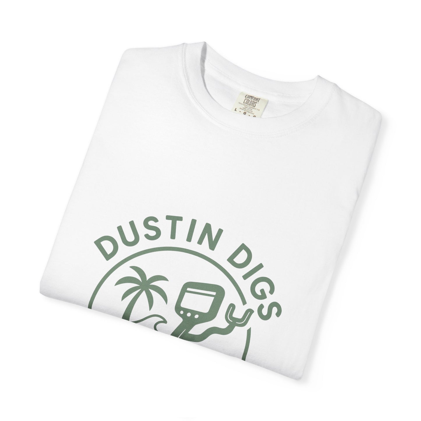 Dustin Digs Unisex Garment-Dyed T-shirt - Beach Vibes, Treasure Hunting Theme