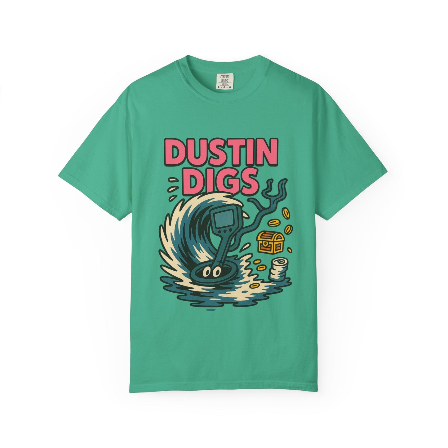 Dustin Digs Unisex Garment-Dyed T-Shirt - Quirky Graphic Tee for Adventure Lovers
