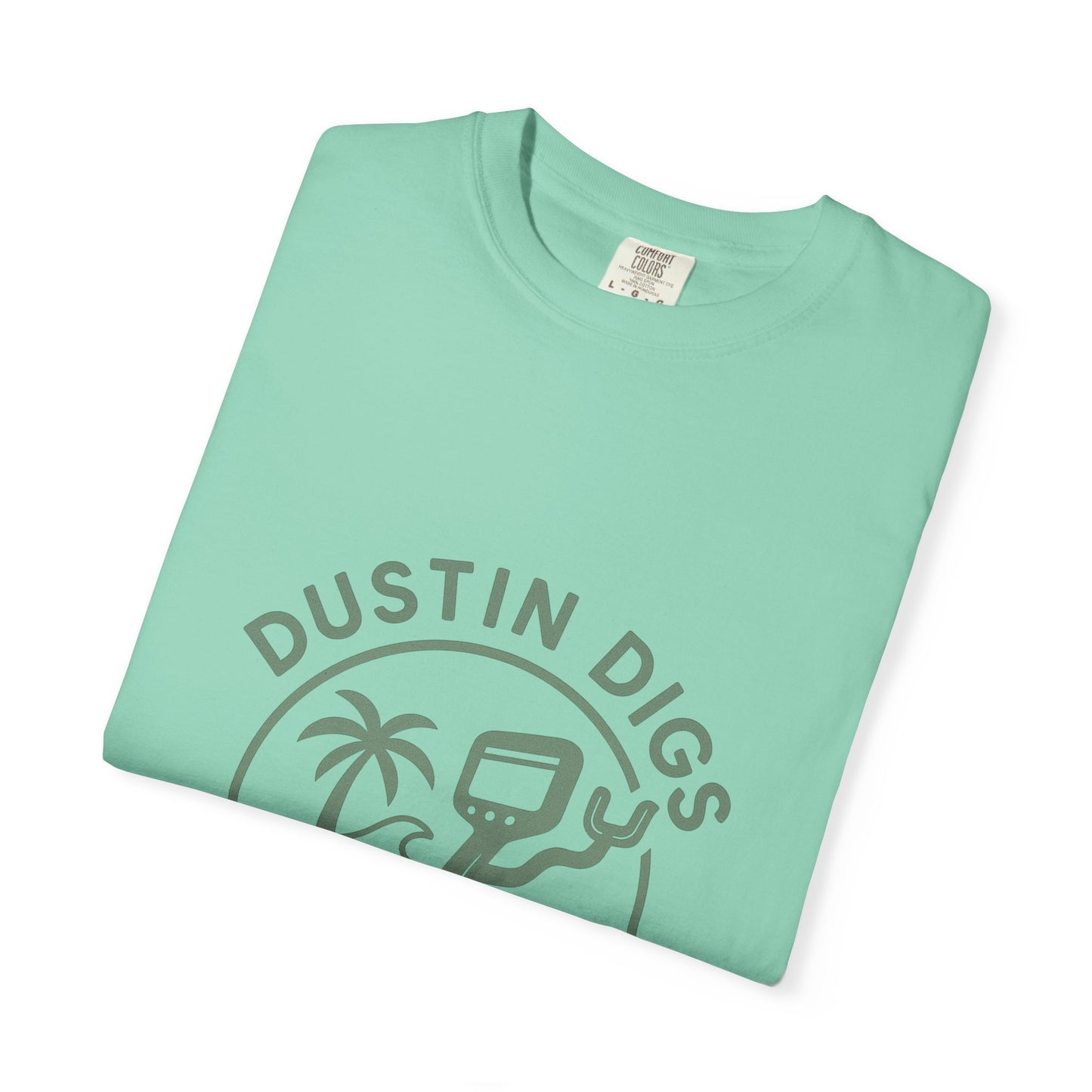 Dustin Digs Unisex Garment-Dyed T-shirt - Beach Vibes, Treasure Hunting Theme