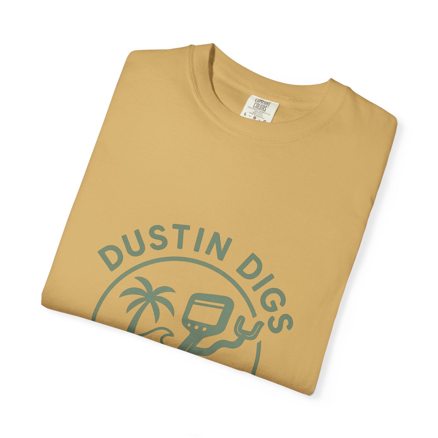 Dustin Digs Unisex Garment-Dyed T-shirt - Beach Vibes, Treasure Hunting Theme