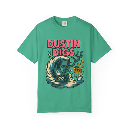 Dustin Digs Unisex Garment-Dyed T-Shirt - Quirky Graphic Tee for Adventure Lovers