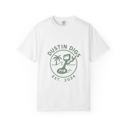 Dustin Digs Unisex Garment-Dyed T-shirt - Beach Vibes, Treasure Hunting Theme