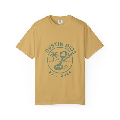 Dustin Digs Unisex Garment-Dyed T-shirt - Beach Vibes, Treasure Hunting Theme
